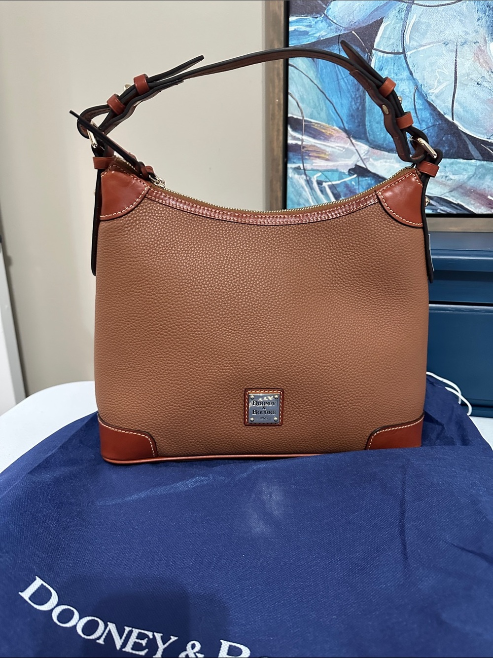 Dooney & Bourke Navy Blue Logo Dust Bag